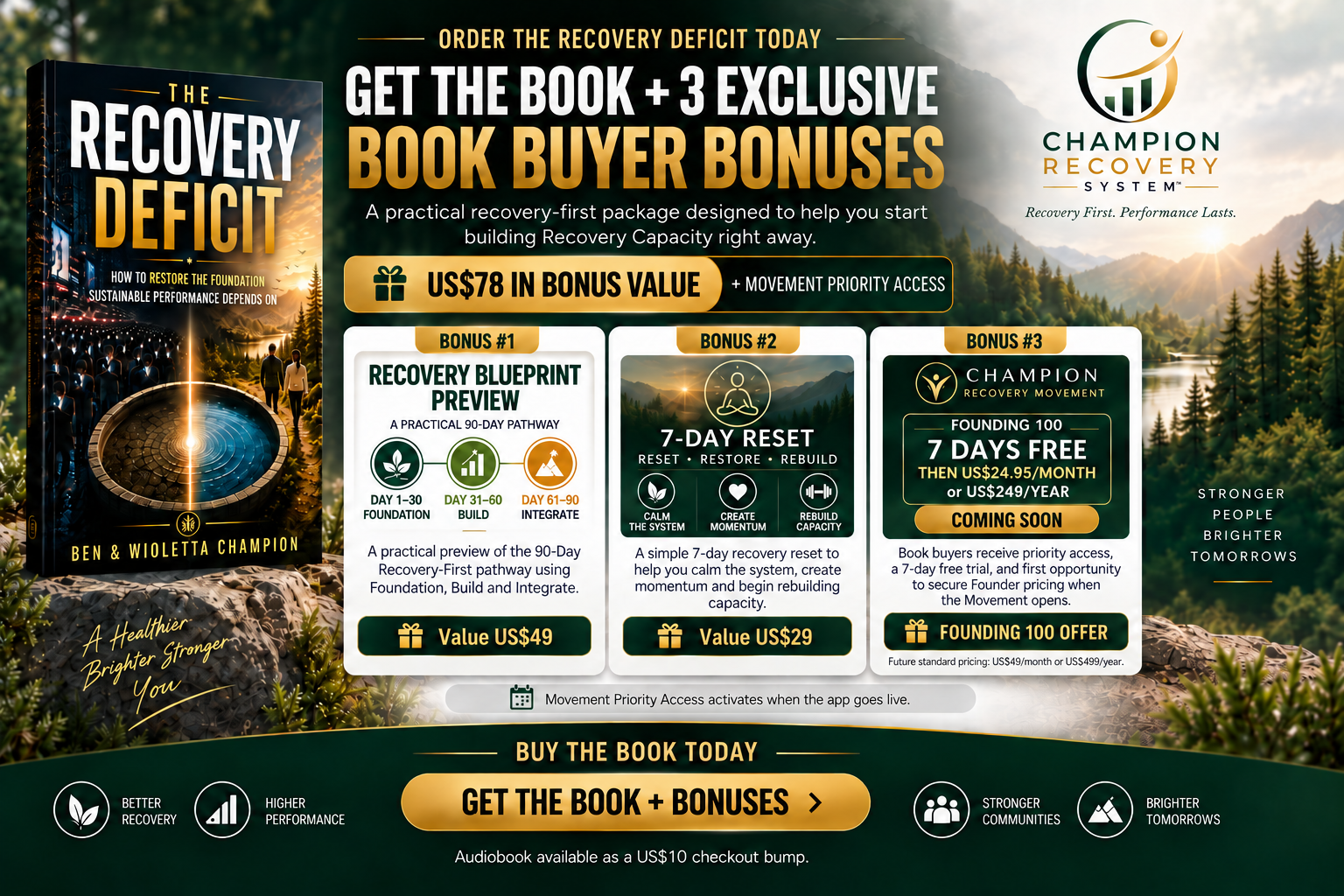 Book-buyer bonus bundle for The Recovery Deficit